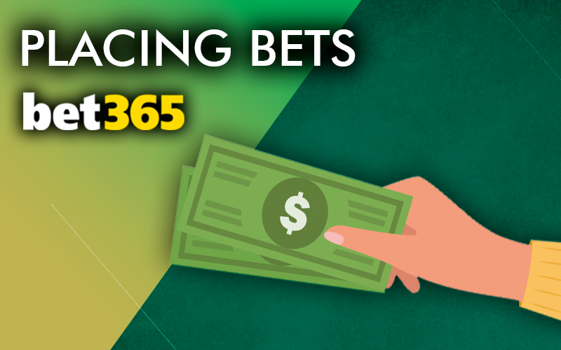 Hand holding money and Bet365 logo