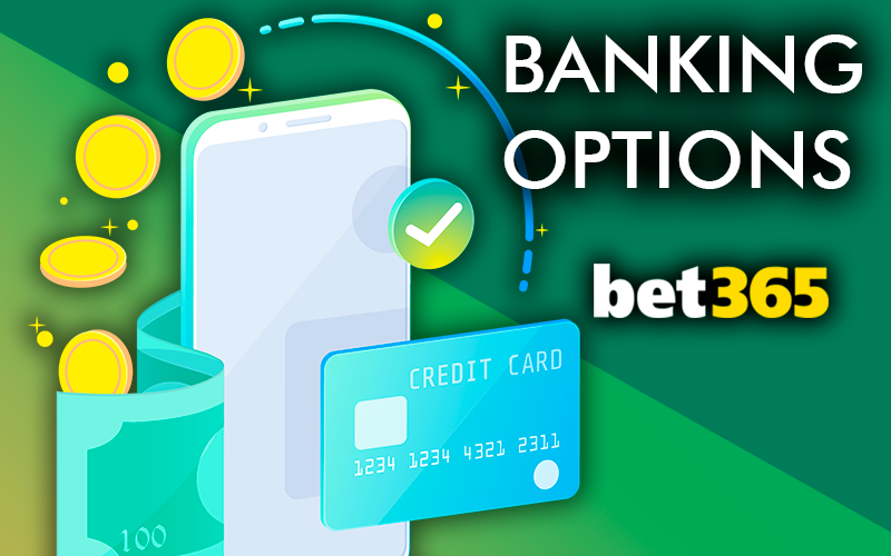 Smartphone, cash and credit card and Bet365 logo