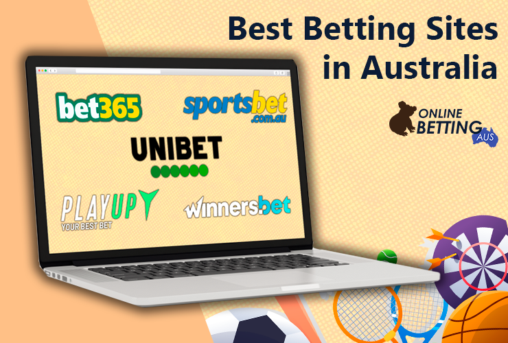 Some of best betting sites in Australia on the laptop screen