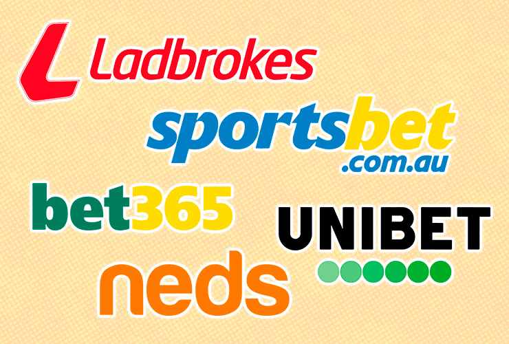 List of the Australian bookies: Ladbrokes, Sportsbet, bet365, Unibet, Neds