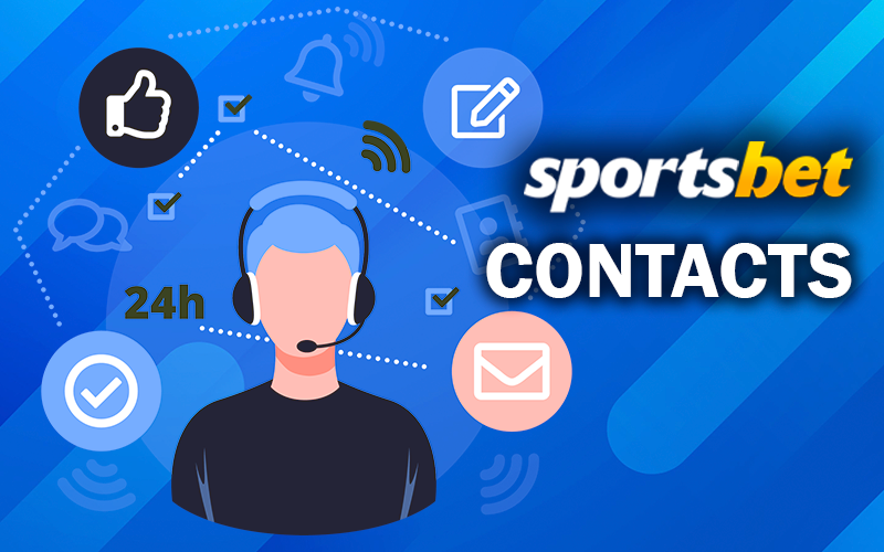 Contact icons with person and sportsbet logo