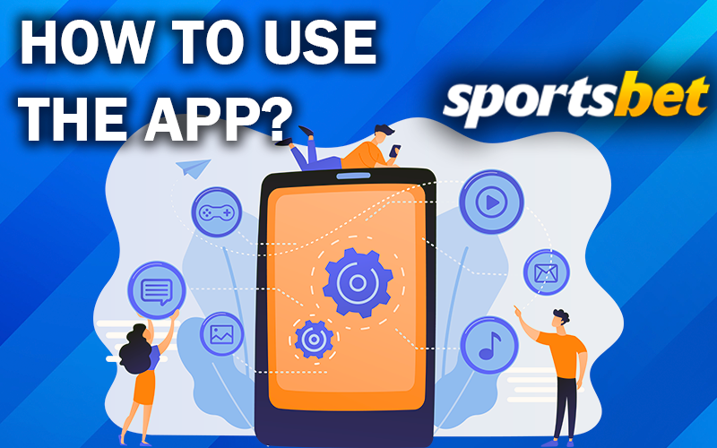 People use the app and sportsbet logo