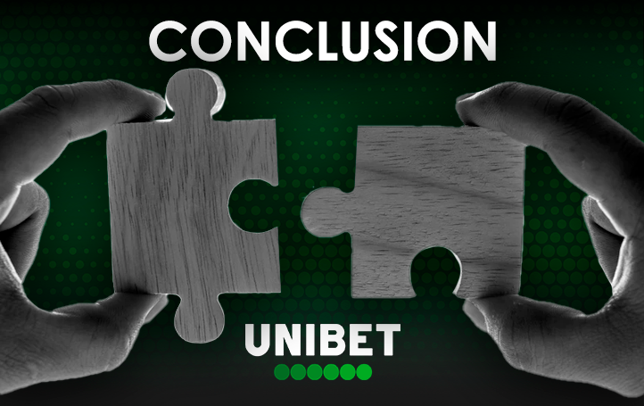 Hands holding big wooden puzzles and Unibet logo