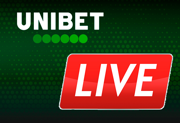 Unibet logo and red Live button