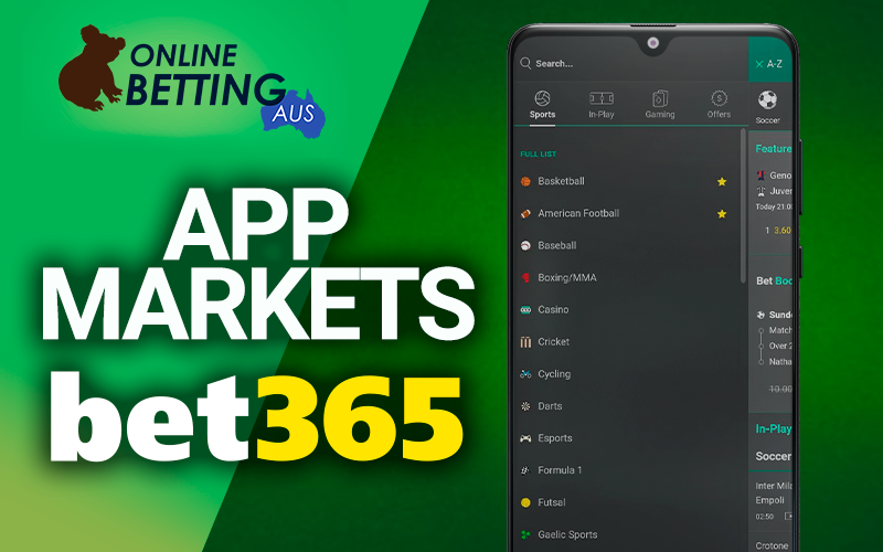 Smartphone with an open bet365 app