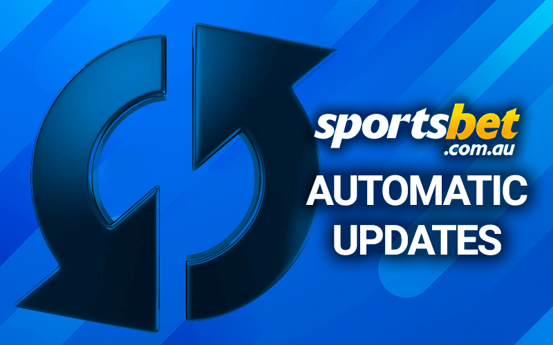 Sportsbet logo with update icon