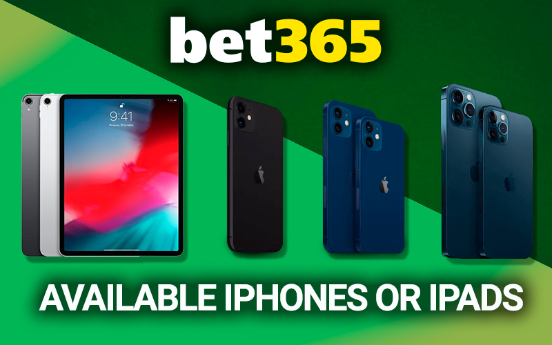 A number of apple ios devices and bet365 logo