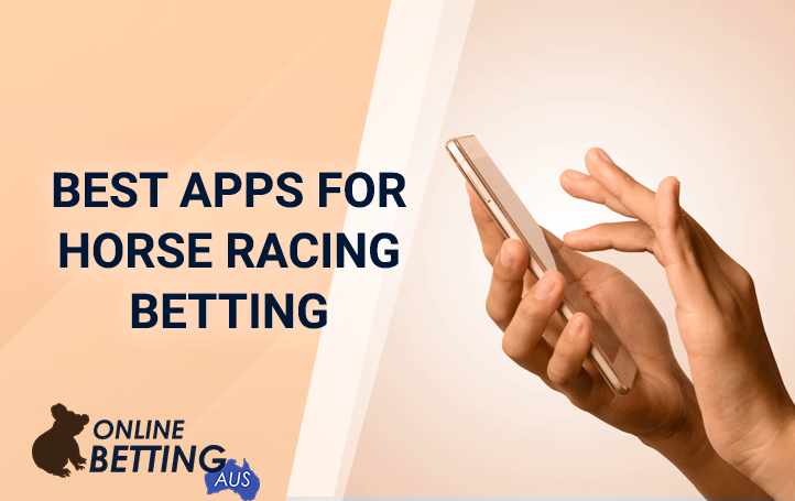 Cell phone in hand and onlinebettingaus logo