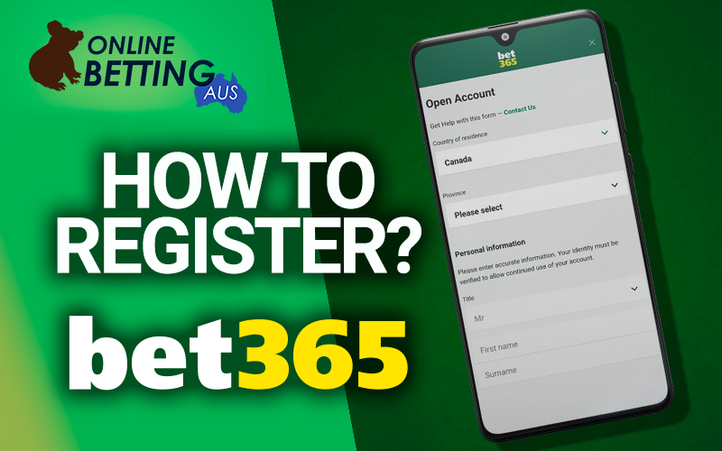 Phone with the registration process at bet365