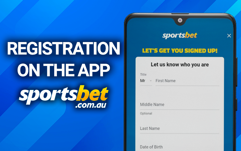 Android with sportsbet registration page