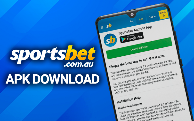 Android with the Sportsbet app download page