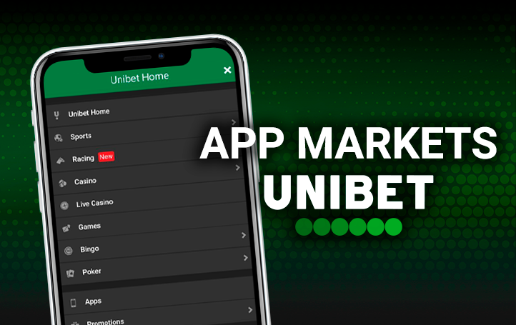 Open on the unibet betting page phone and logo
