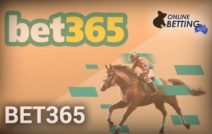 365 bet, jockey on a horse, green rectangles