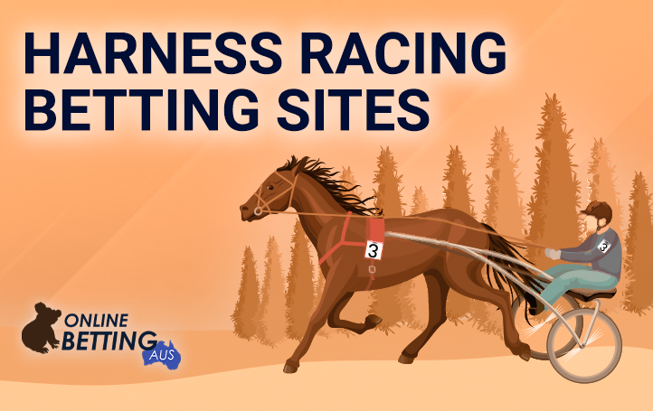 Harness racing and OnlineBettingAus logo