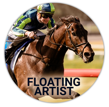 A representative card of the horse Floating Artist