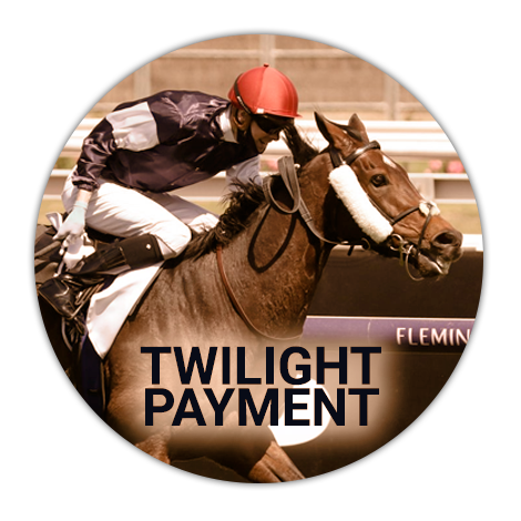 A Melbourne Cup participant on his horse Twilight Payment