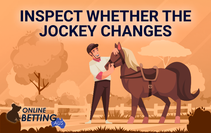 The jockey takes care of his horse at Online Betting Aus