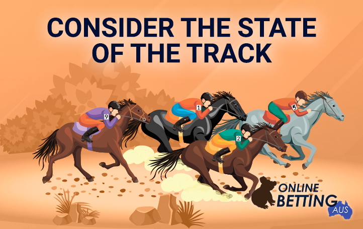 Online Betting Aus logo and Horse Racing in Uncomfortable Terrain
