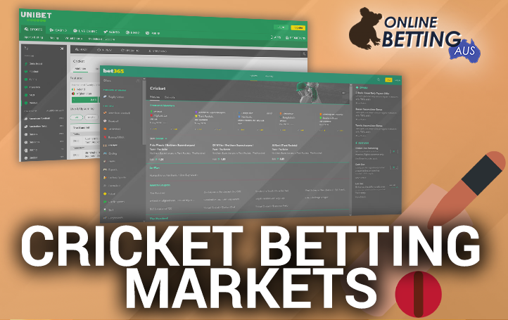 wide selection of cricket betting markets for Aussie punters